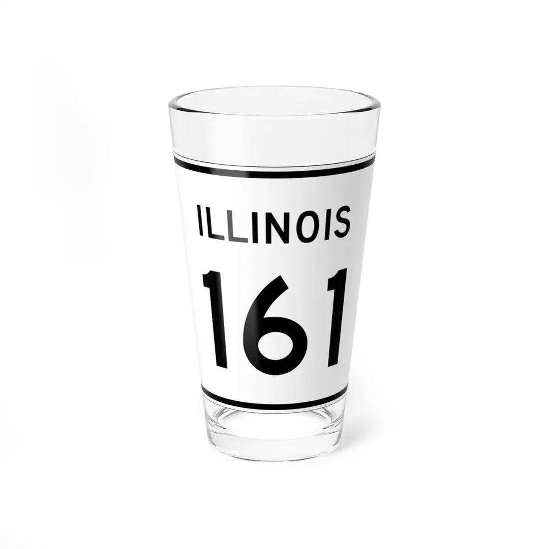 Illinois 161 (Illinois) (Road Sign) Pint Glss 16oz 16oz - Go Mug Yourself