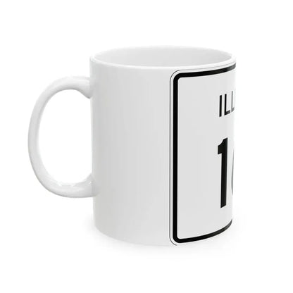 Illinois 161 (Illinois) (Road Sign) White Coffee Mug - Go Mug Yourself
