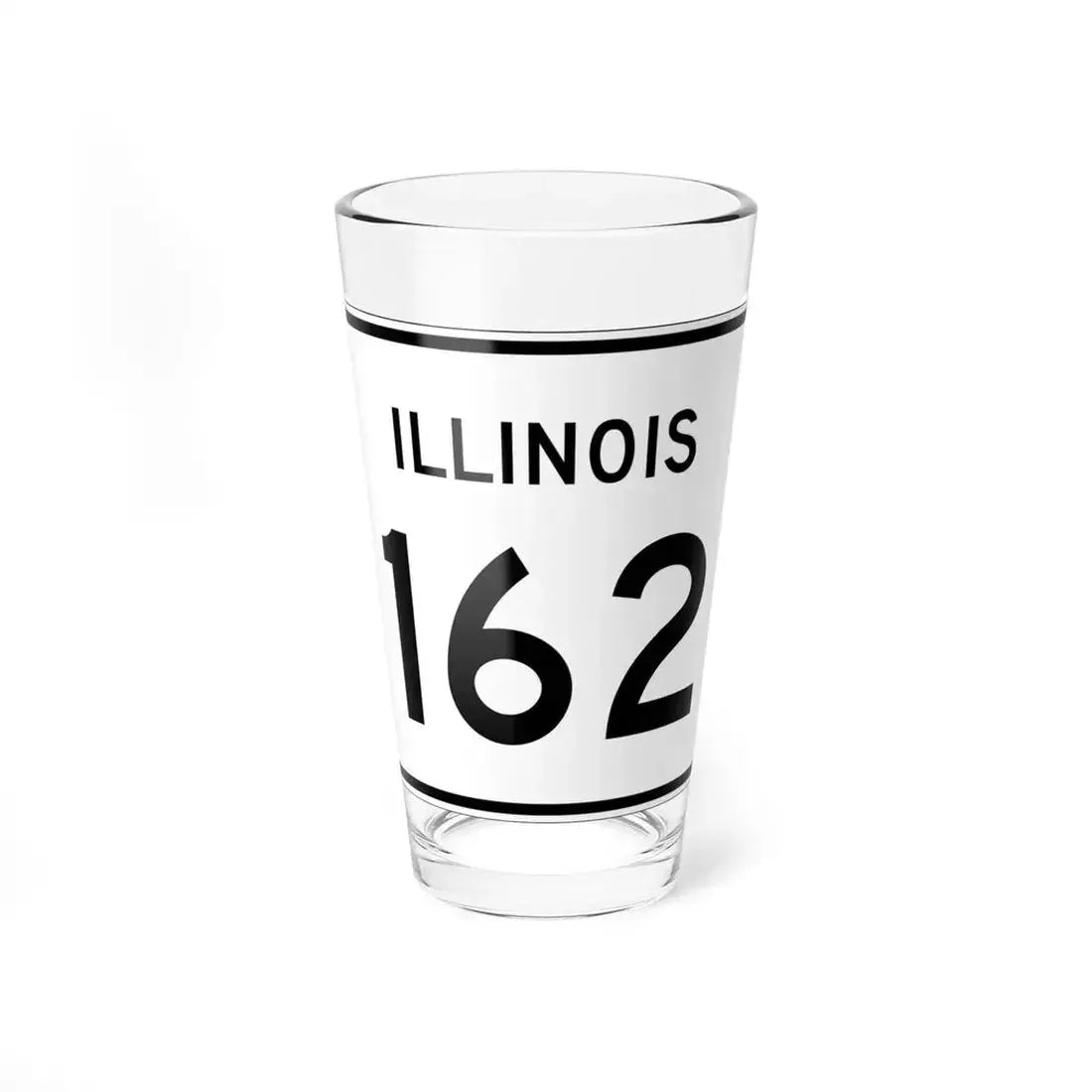 Illinois 162 (Illinois) (Road Sign) Pint Glass 16oz 16oz - Go Mug Yourself