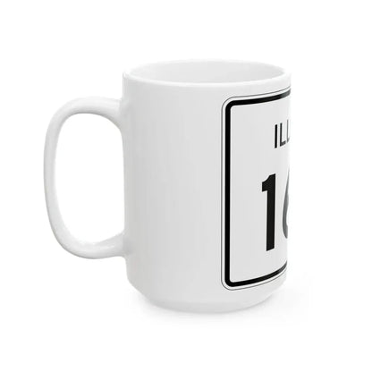 Illinois 163 (Illinois) (Road Sign) White Coffee Mug - Go Mug Yourself