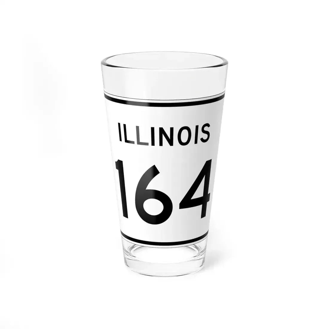 Illinois 164 (Illinois) (Road Sign) Pint Glass 16oz 16oz - Go Mug Yourself