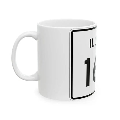 Illinois 165 (Illinois) (Road Sign) White Coffee Mug - Go Mug Yourself