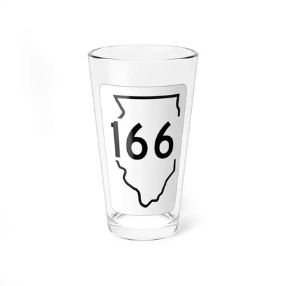 Illinois 166 1950 (Illinois) (Road Sign) Pint Glass 16oz 16oz - Go Mug Yourself