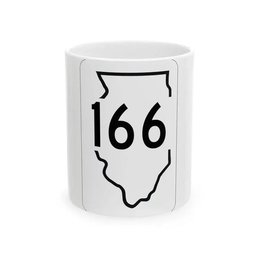 Illinois 166 1950 (Illinois) (Road Sign) White Coffee Mug 11oz - Go Mug Yourself