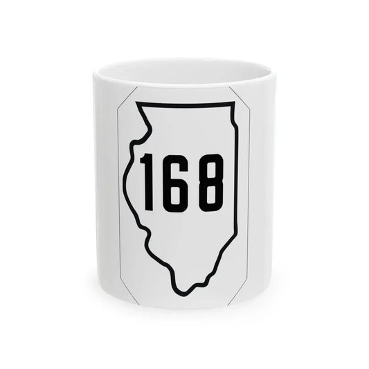 Illinois 168 1926 (Illinois) (Road Sign) White Coffee Mug 11oz - Go Mug Yourself
