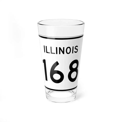 Illinois 168 (Illinois) (Road Sign) Pint Glass 16oz 16oz - Go Mug Yourself