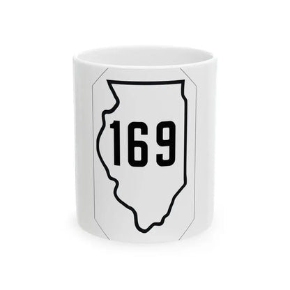Illinois 169 1926 (Illinois) (Road Sign) White Coffee Mug 11oz - Go Mug Yourself