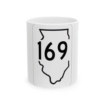 Illinois 169 1950 (Illinois) (Road Sign) White Coffee Mug 11oz - Go Mug Yourself