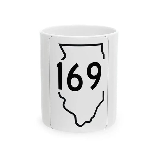 Illinois 169 1950 (Illinois) (Road Sign) White Coffee Mug 11oz - Go Mug Yourself