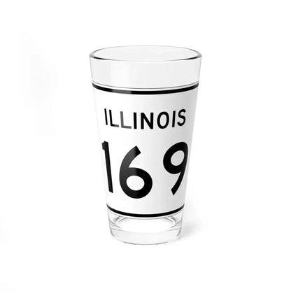 Illinois 169 (Illinois) (Road Sign) Pint Glass 16oz 16oz - Go Mug Yourself