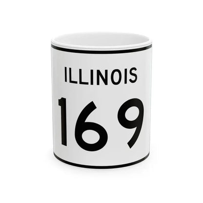 Illinois 169 (Illinois) (Road Sign) White Coffee Mug 11oz - Go Mug Yourself