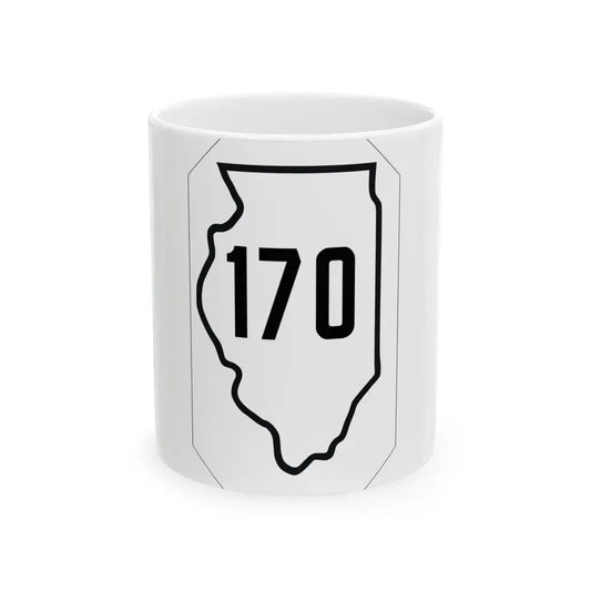 Illinois 170 1926 (Illinois) (Road Sign) White Coffee Mug 11oz - Go Mug Yourself