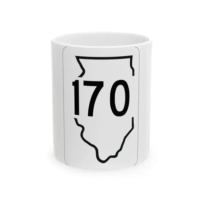Illinois 170 1950 (Illinois) (Road Sign) White Coffee Mug 11oz - Go Mug Yourself