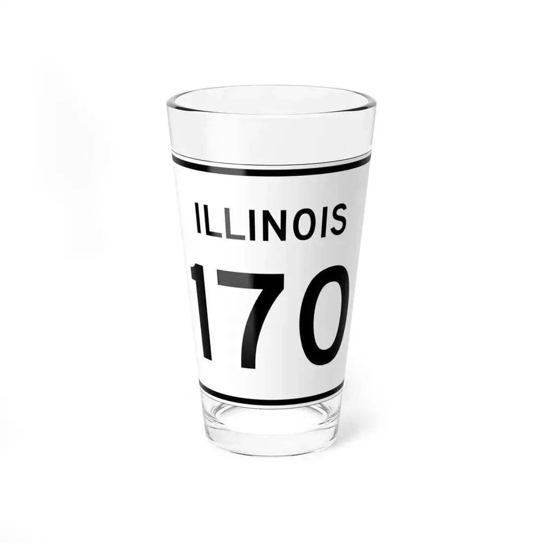 Illinois 170 (Illinois) (Road Sign) Pint Glass 16oz 16oz - Go Mug Yourself