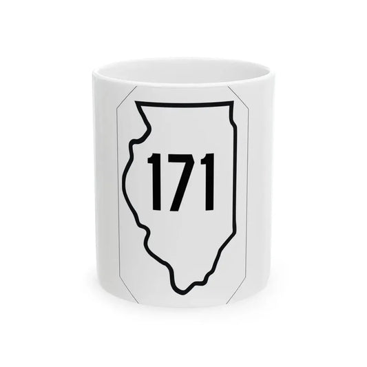 Illinois 171 1926 (Illinois) (Road Sign) White Coffee Mug 11oz - Go Mug Yourself
