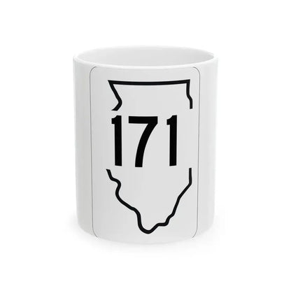 Illinois 171 1950 (Illinois) (Road Sign) White Coffee Mug 11oz - Go Mug Yourself
