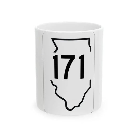 Illinois 171 1950 (Illinois) (Road Sign) White Coffee Mug 11oz - Go Mug Yourself