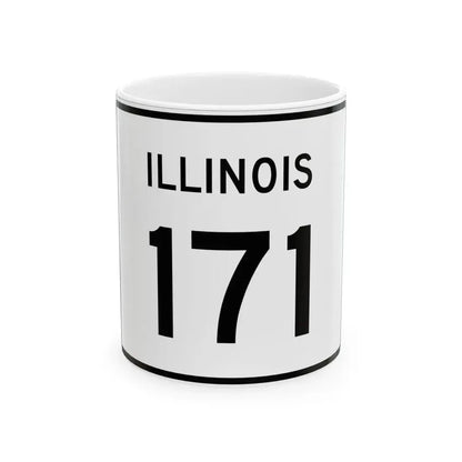 Illinois 171 (Illinois) (Road Sign) White Coffee Mug 11oz - Go Mug Yourself