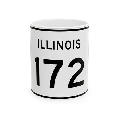 Illinois 172 (Illinois) (Road Sign) White Coffee Mug 11oz - Go Mug Yourself