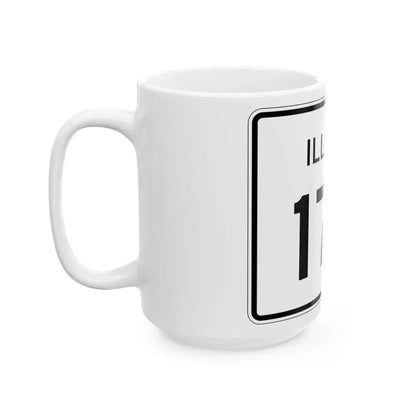 Illinois 172 (Illinois) (Road Sign) White Coffee Mug - Go Mug Yourself