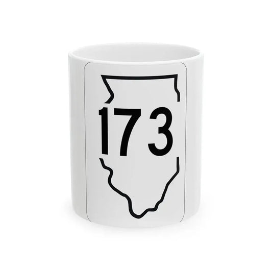 Illinois 173 1950 (Illinois) (Road Sign) White Coffee Mug 11oz - Go Mug Yourself