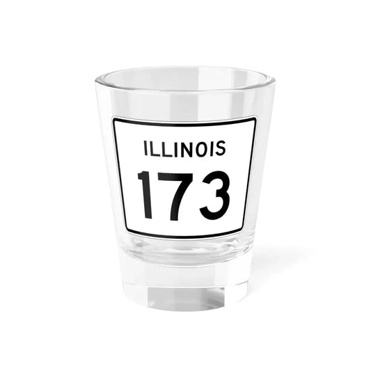 Illinois 173 (Illinois) (Road Sign) Shot Glass 1.5oz 1.5oz - Go Mug Yourself