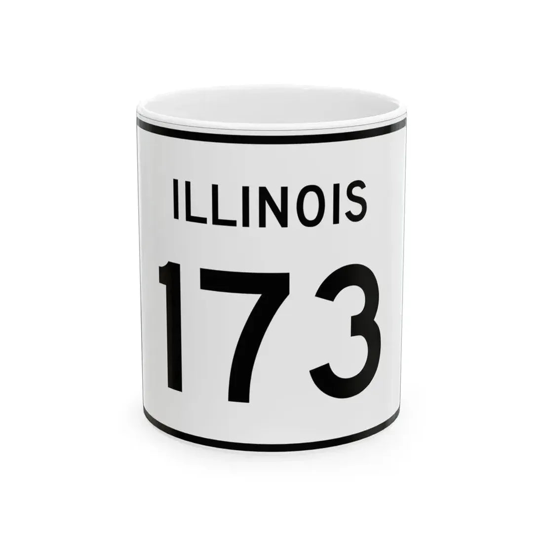 Illinois 173 (Illinois) (Road Sign) White Coffee Mug 11oz - Go Mug Yourself