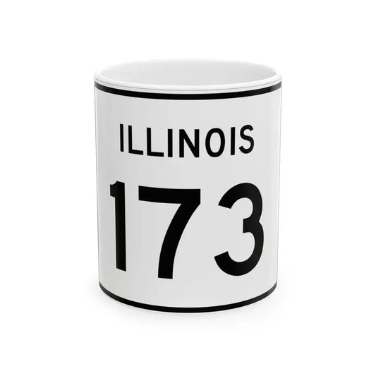 Illinois 173 (Illinois) (Road Sign) White Coffee Mug 11oz - Go Mug Yourself