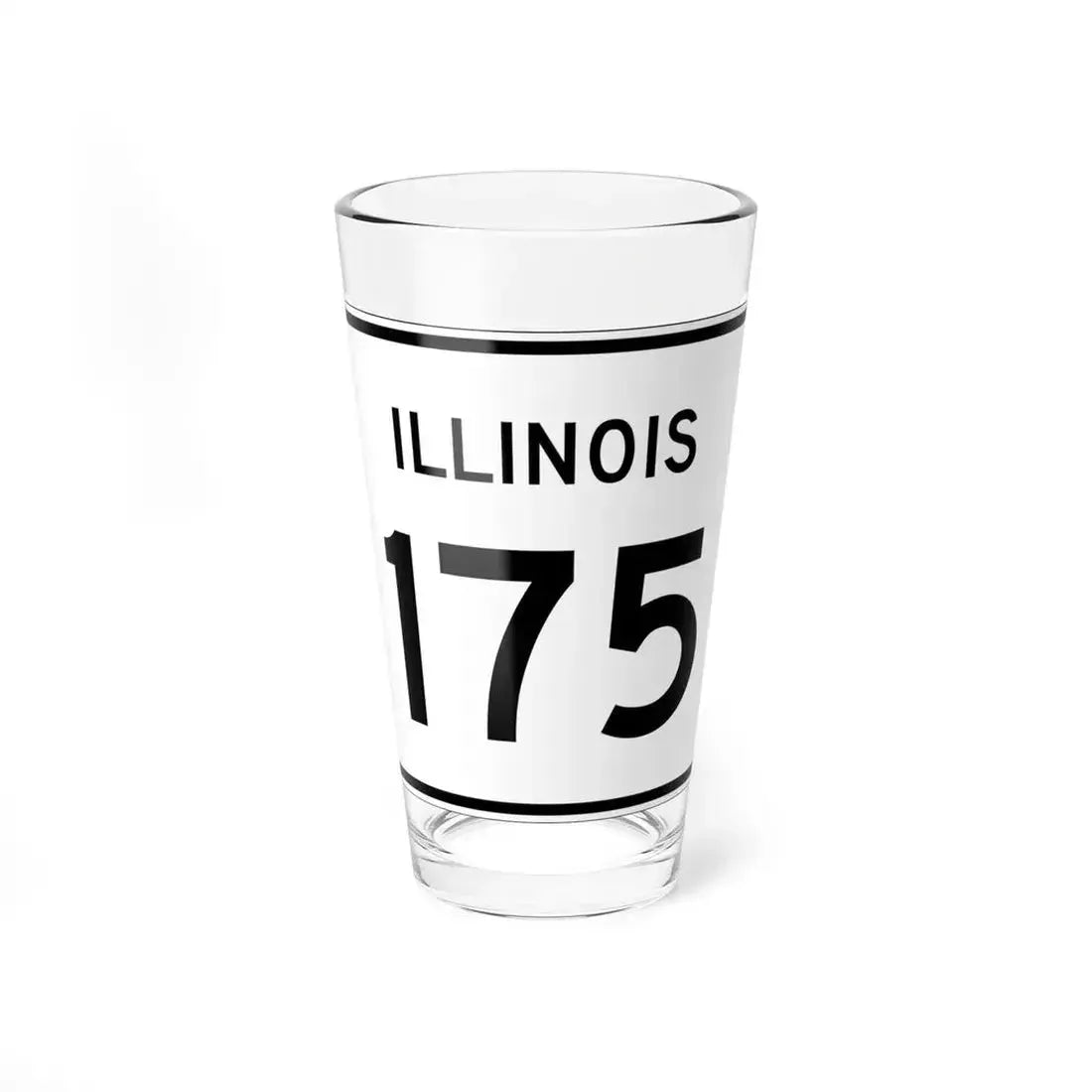 Illinois 175 (Illinois) (Road Sign) Pint Glass 16oz 16oz - Go Mug Yourself