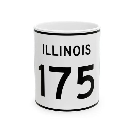 Illinois 175 (Illinois) (Road Sign) White Coffee Mug 11oz - Go Mug Yourself