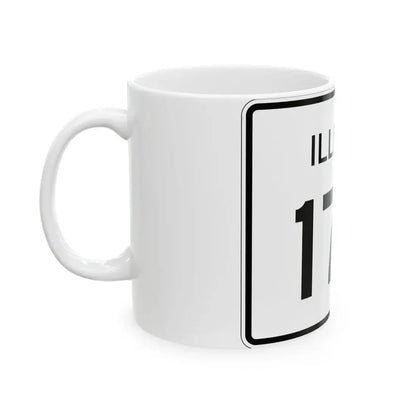 Illinois 175 (Illinois) (Road Sign) White Coffee Mug - Go Mug Yourself