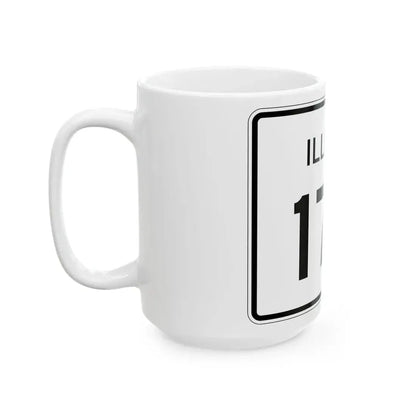 Illinois 175 (Illinois) (Road Sign) White Coffee Mug - Go Mug Yourself