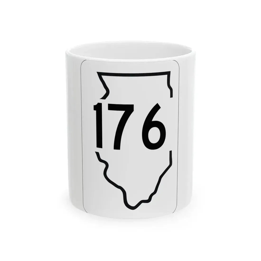 Illinois 176 1950 (Illinois) (Road Sign) White Coffee Mug 11oz - Go Mug Yourself