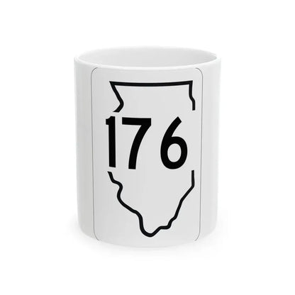 Illinois 176 1950 (Illinois) (Road Sign) White Coffee Mug 11oz - Go Mug Yourself