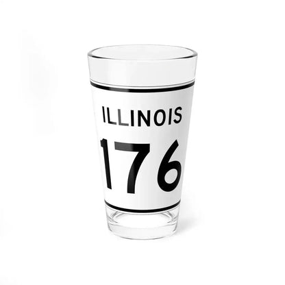 Illinois 176 (Illinois) (Road Sign) Pint Glass 16oz 16oz - Go Mug Yourself
