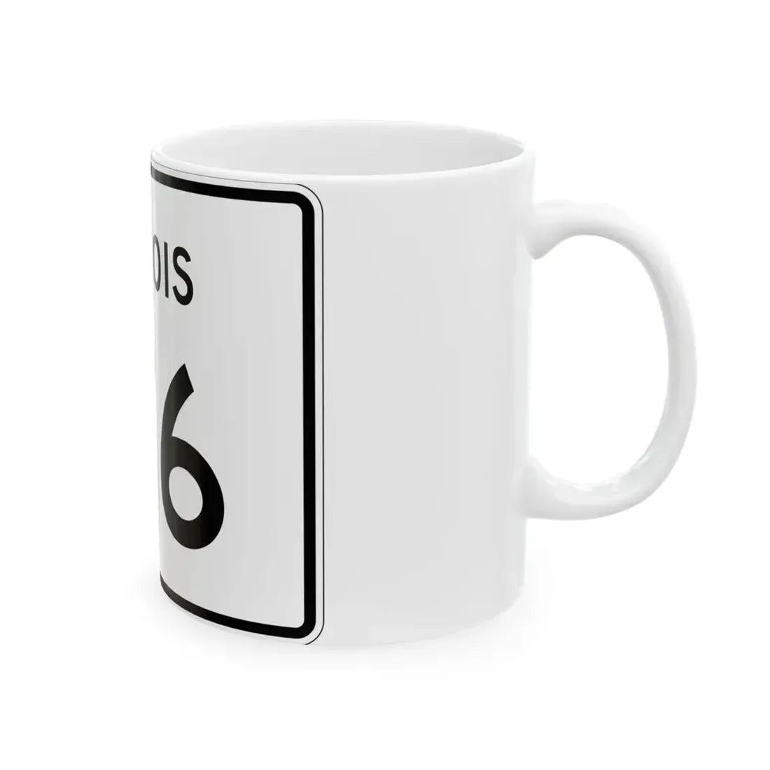 Illinois 176 (Illinois) (Road Sign) White Coffee Mug - Go Mug Yourself