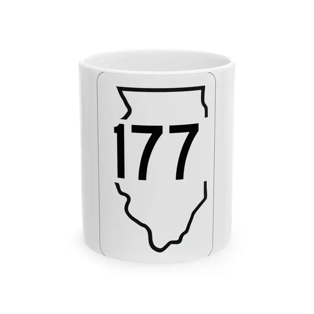 Illinois 177 1950 (Illinois) (Road Sign) White Coffee Mug 11oz - Go Mug Yourself