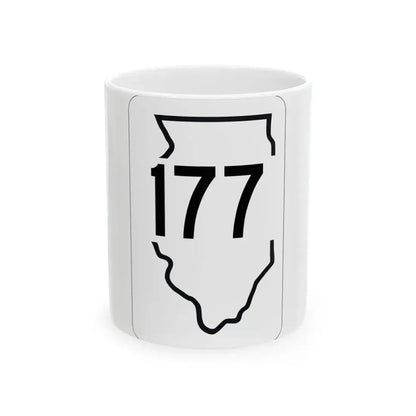 Illinois 177 1950 (Illinois) (Road Sign) White Coffee Mug 11oz - Go Mug Yourself