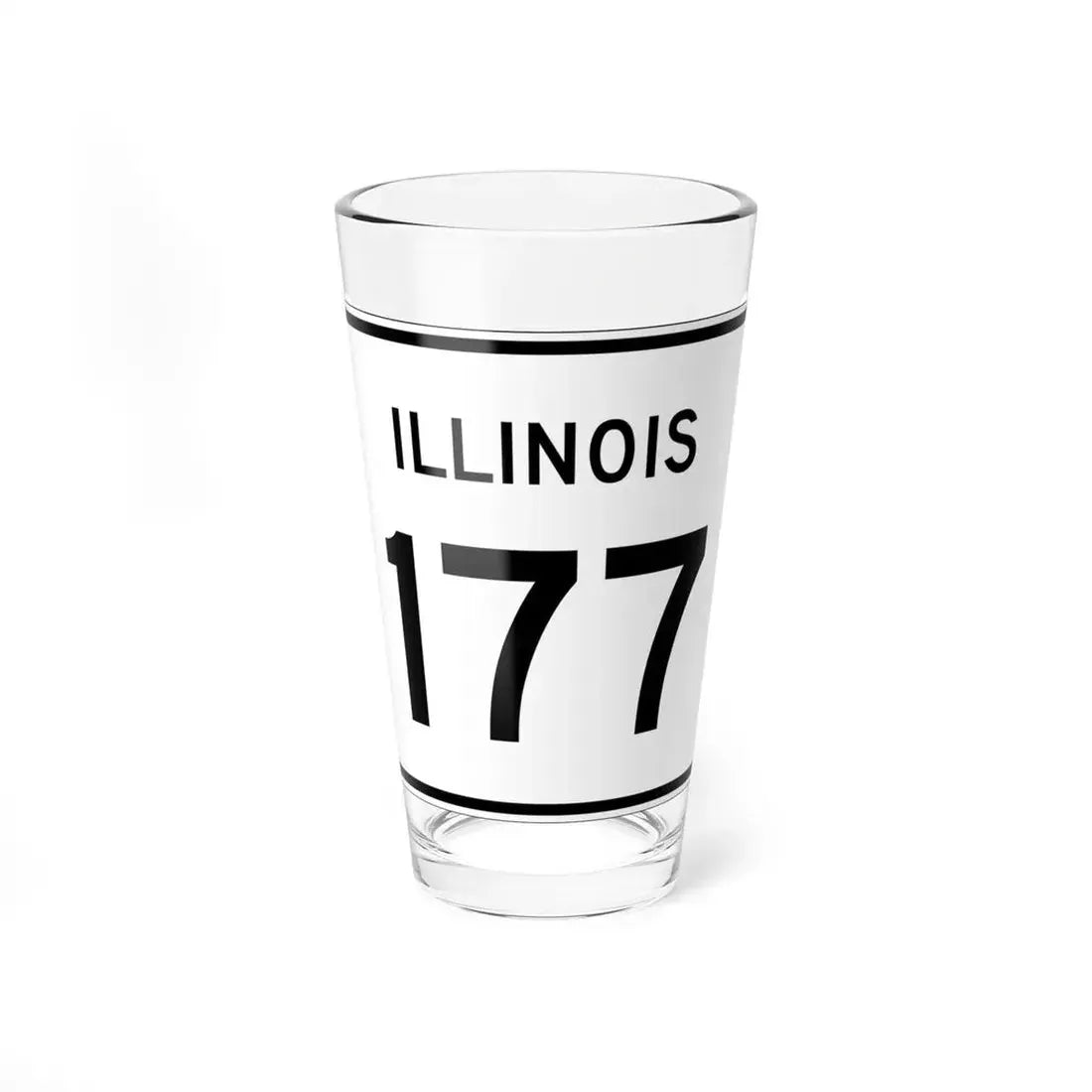 Illinois 177 (Illinois) (Road Sign) Pint Glss 16oz 16oz - Go Mug Yourself