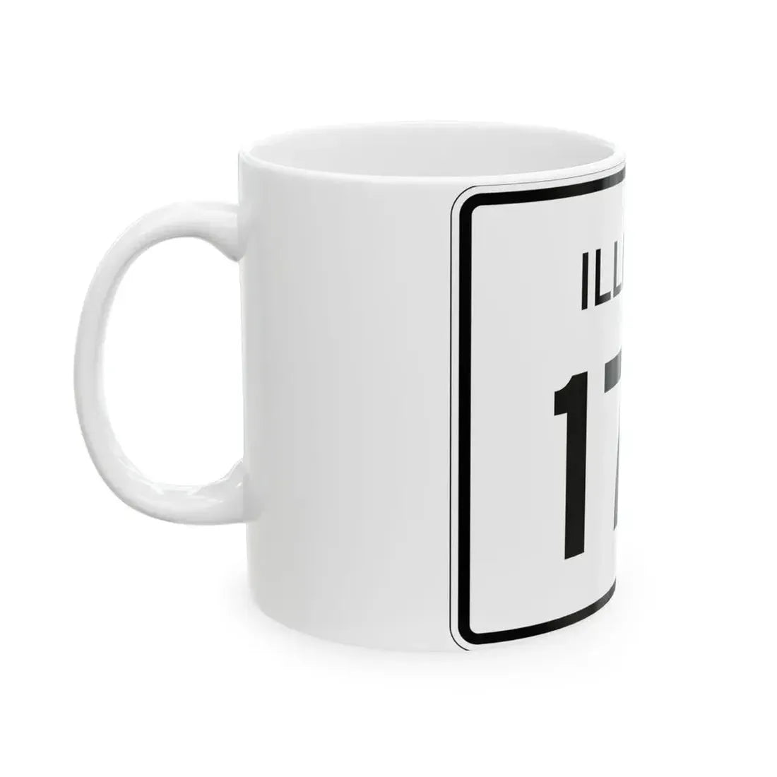 Illinois 177 (Illinois) (Road Sign) White Coffee Mug - Go Mug Yourself