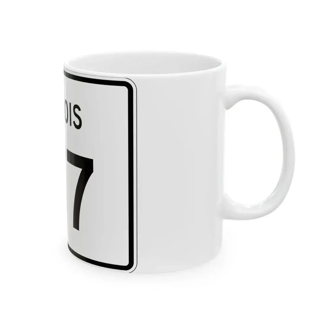 Illinois 177 (Illinois) (Road Sign) White Coffee Mug - Go Mug Yourself