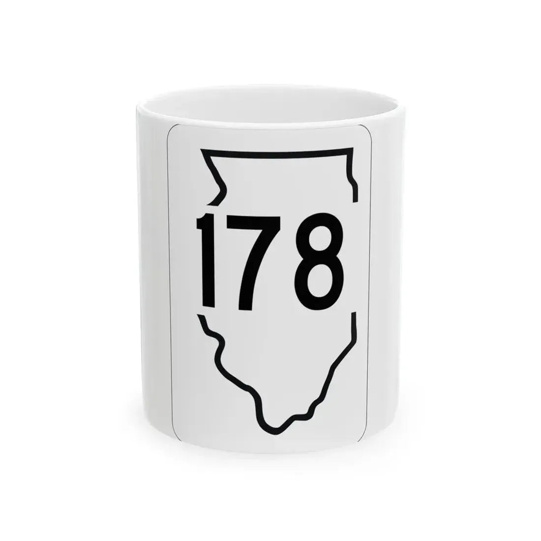 Illinois 178 1950 (Illinois) (Road Sign) White Coffee Mug 11oz - Go Mug Yourself