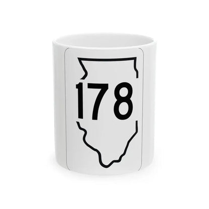 Illinois 178 1950 (Illinois) (Road Sign) White Coffee Mug 11oz - Go Mug Yourself