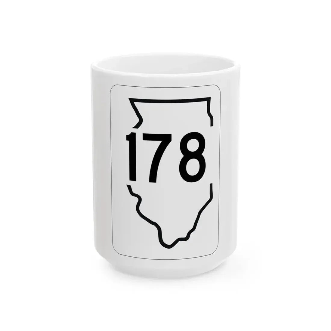 Illinois 178 1950 (Illinois) (Road Sign) White Coffee Mug 15oz - Go Mug Yourself