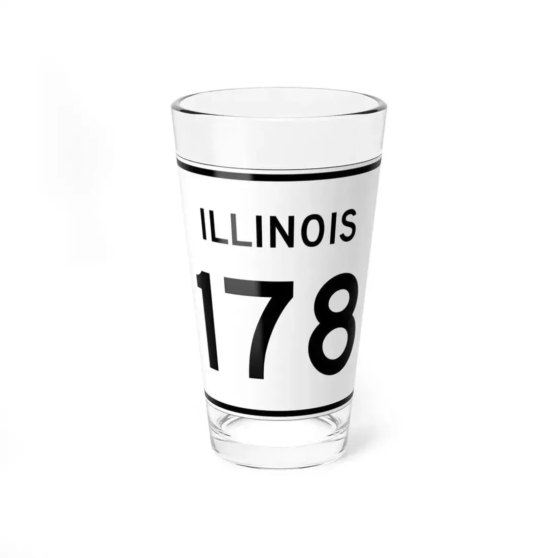 Illinois 178 (Illinois) (Road Sign) Pint Glass 16oz 16oz - Go Mug Yourself