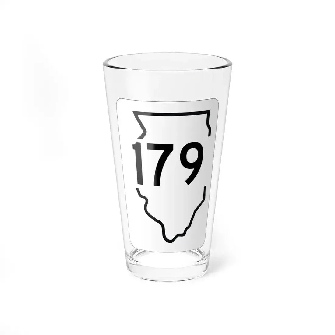 Illinois 179 1950 (Illinois) (Road Sign) Pint Glass 16oz 16oz - Go Mug Yourself
