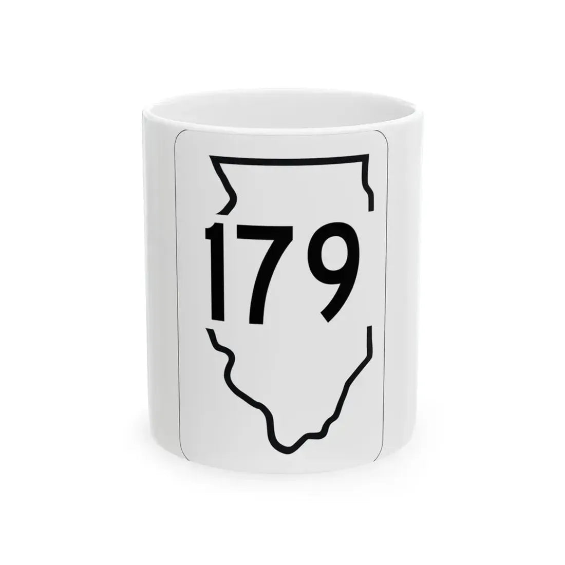 Illinois 179 1950 (Illinois) (Road Sign) White Coffee Mug 11oz - Go Mug Yourself