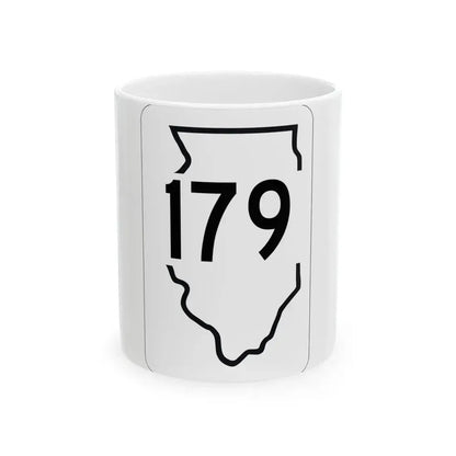 Illinois 179 1950 (Illinois) (Road Sign) White Coffee Mug 11oz - Go Mug Yourself