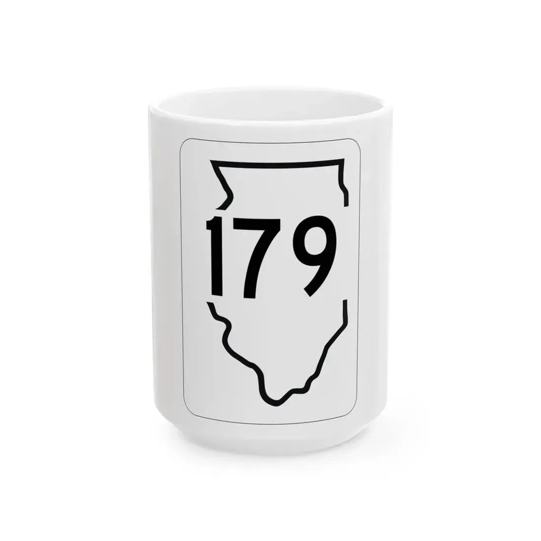 Illinois 179 1950 (Illinois) (Road Sign) White Coffee Mug 15oz - Go Mug Yourself