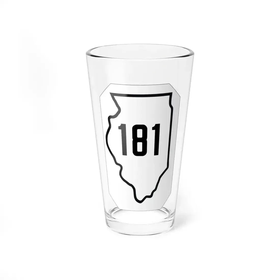 Illinois 181 1926 (Illinois) (Road Sign) Pint Glss 16oz 16oz - Go Mug Yourself